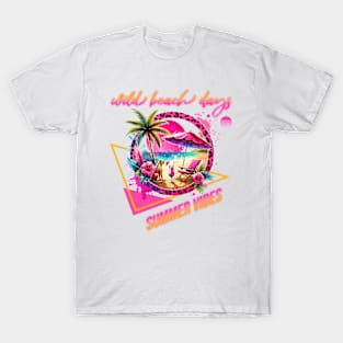 Summer Vibes, Pink Leopard Design for Beach Days T-Shirt